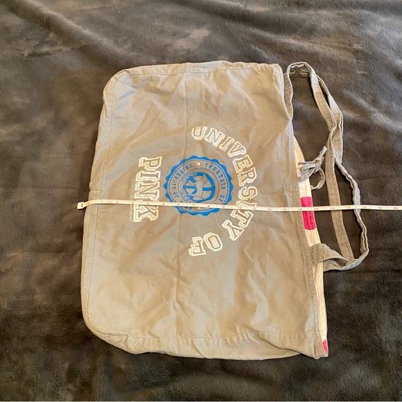 Vintage Y2K PINK Victoria’s Secret reversible tote bag gray to white/pink - Picture 2 of 16